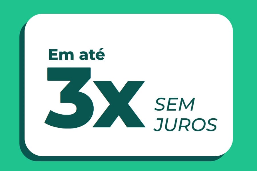 Em até 3x sem juros